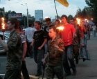 Факельное шествие в Луганске